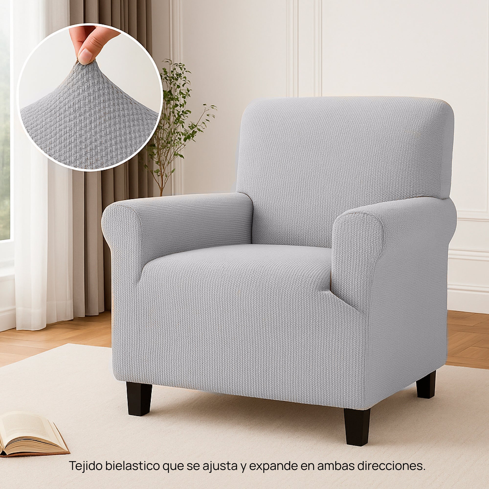 Forro protector bielástico Java para sofá 1 puesto