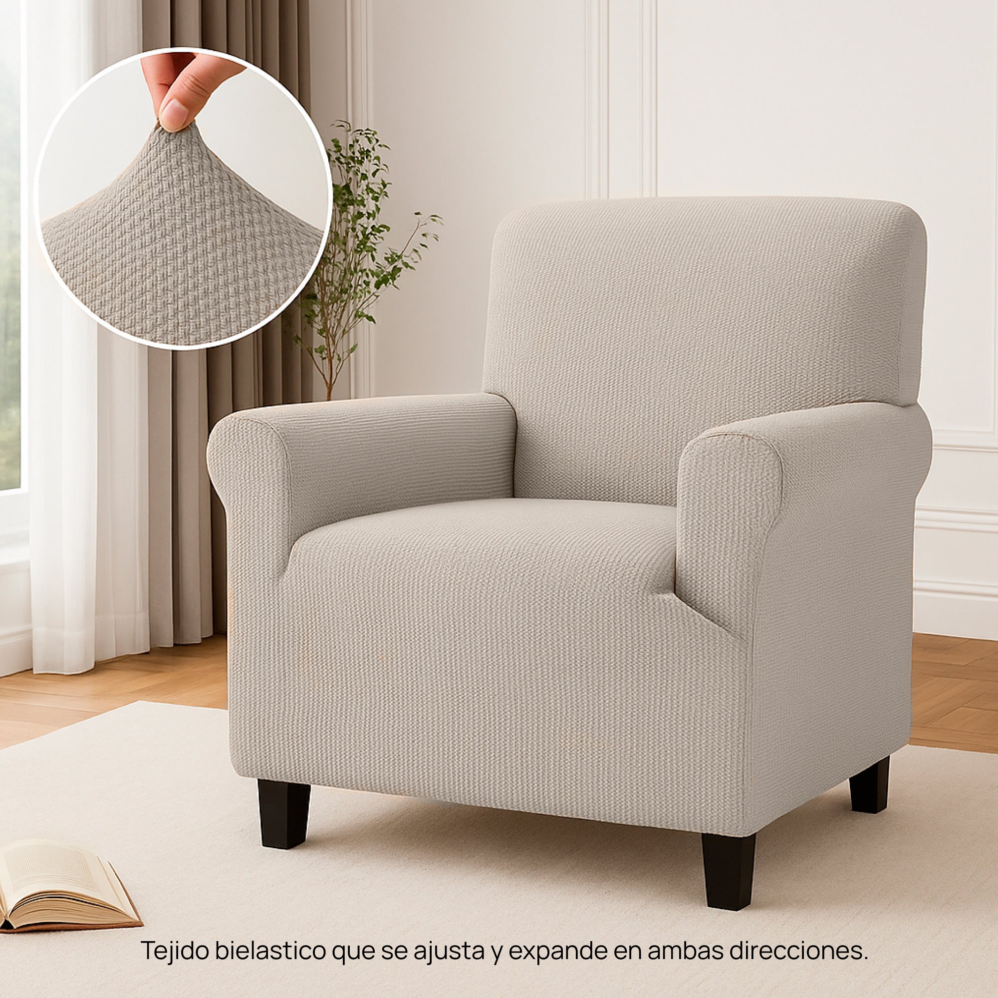 Forro protector bielástico Java para sofá 1 puesto