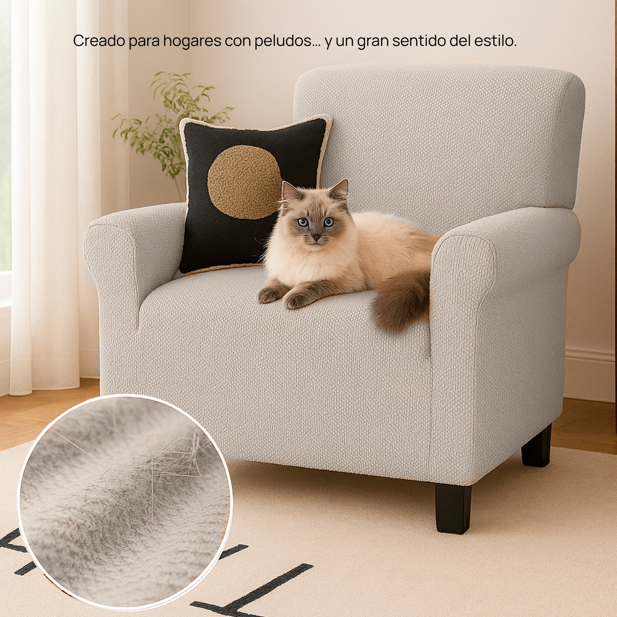 Forro protector bielástico Java para sofá 1 puesto