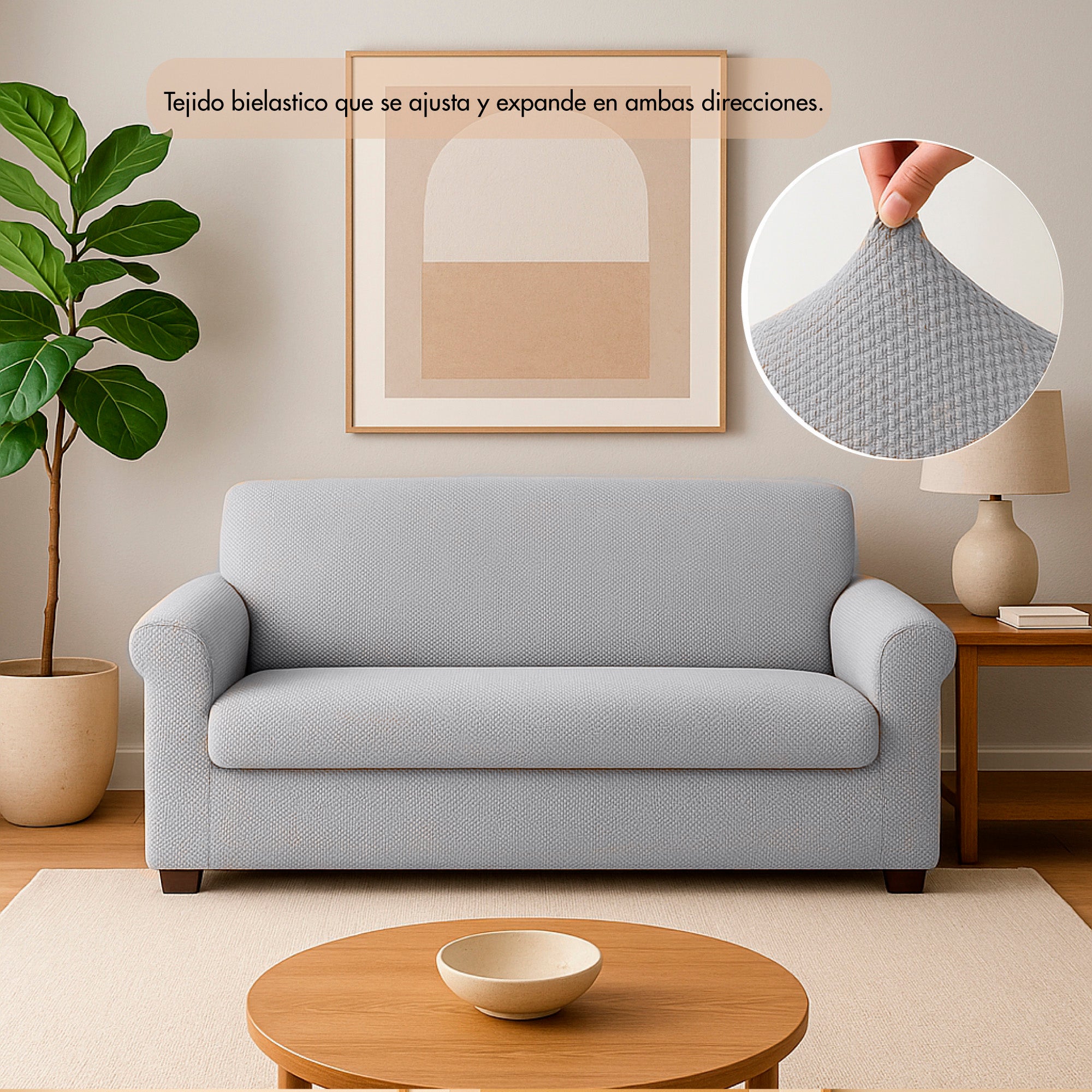 Forro protector bielástico Java para sofá 2 puestos