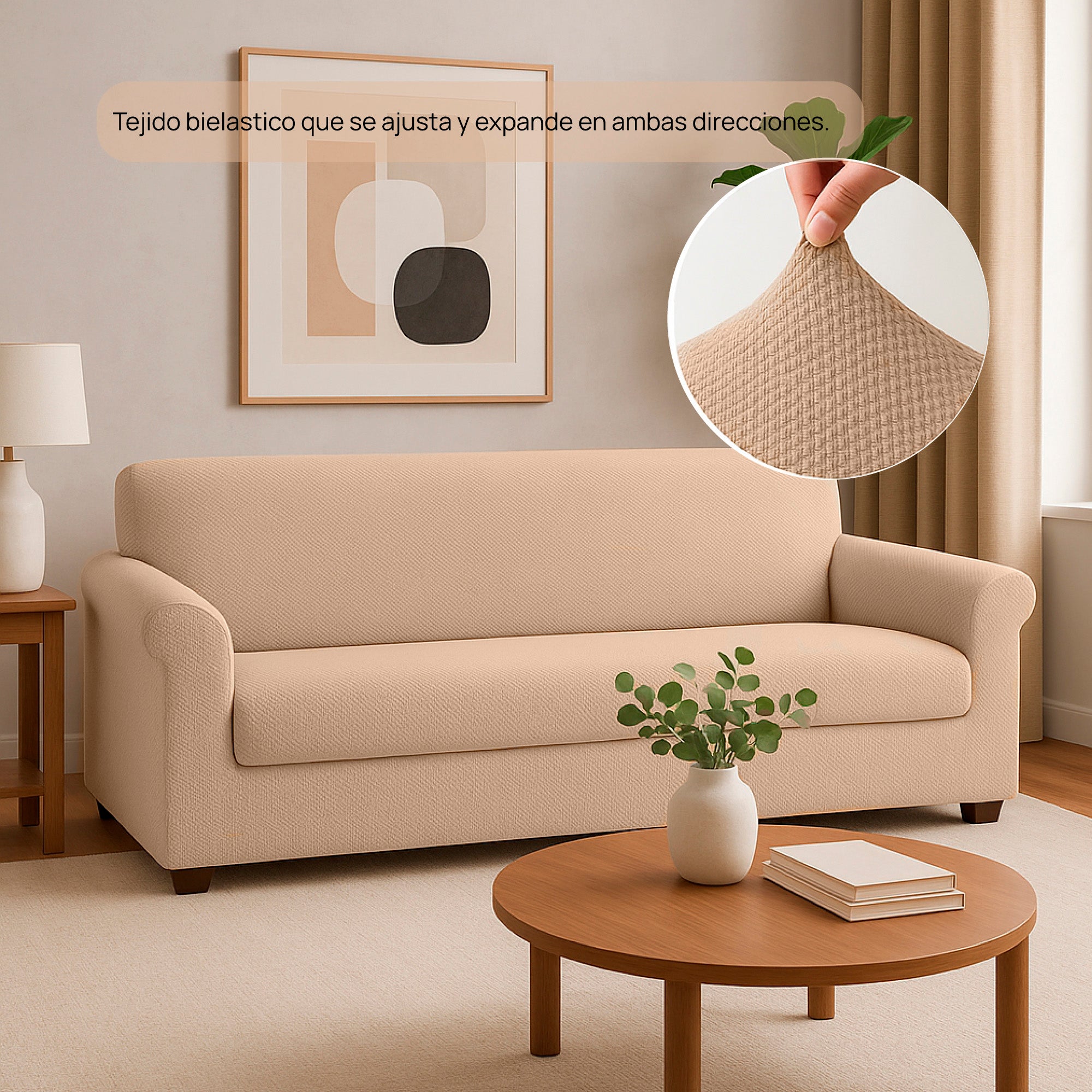 Forro protector bielástico Java para sofá 3 puestos