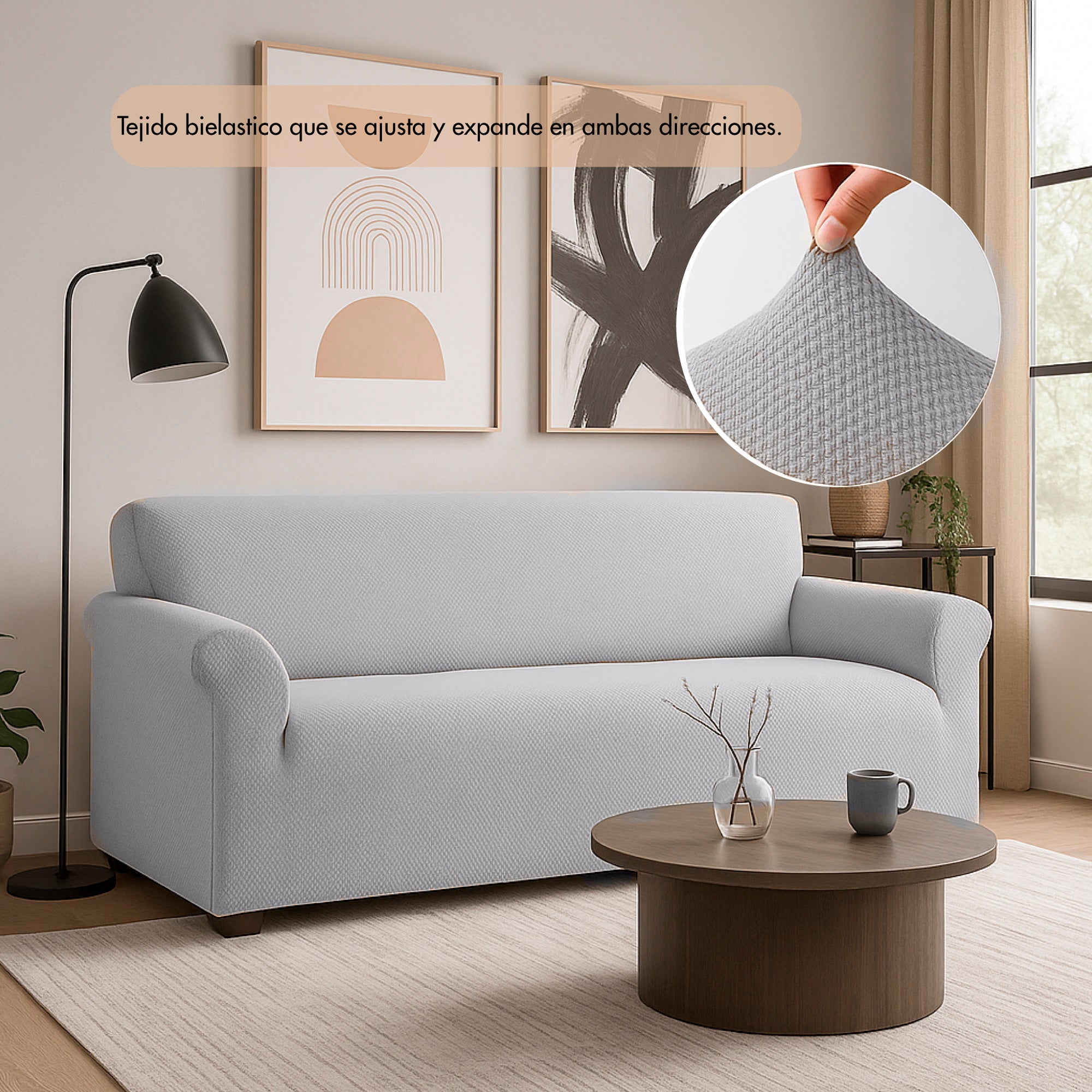 Forro protector bielástico Java para sofá 4 puestos