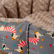 Camas estampadas en combo para mascota