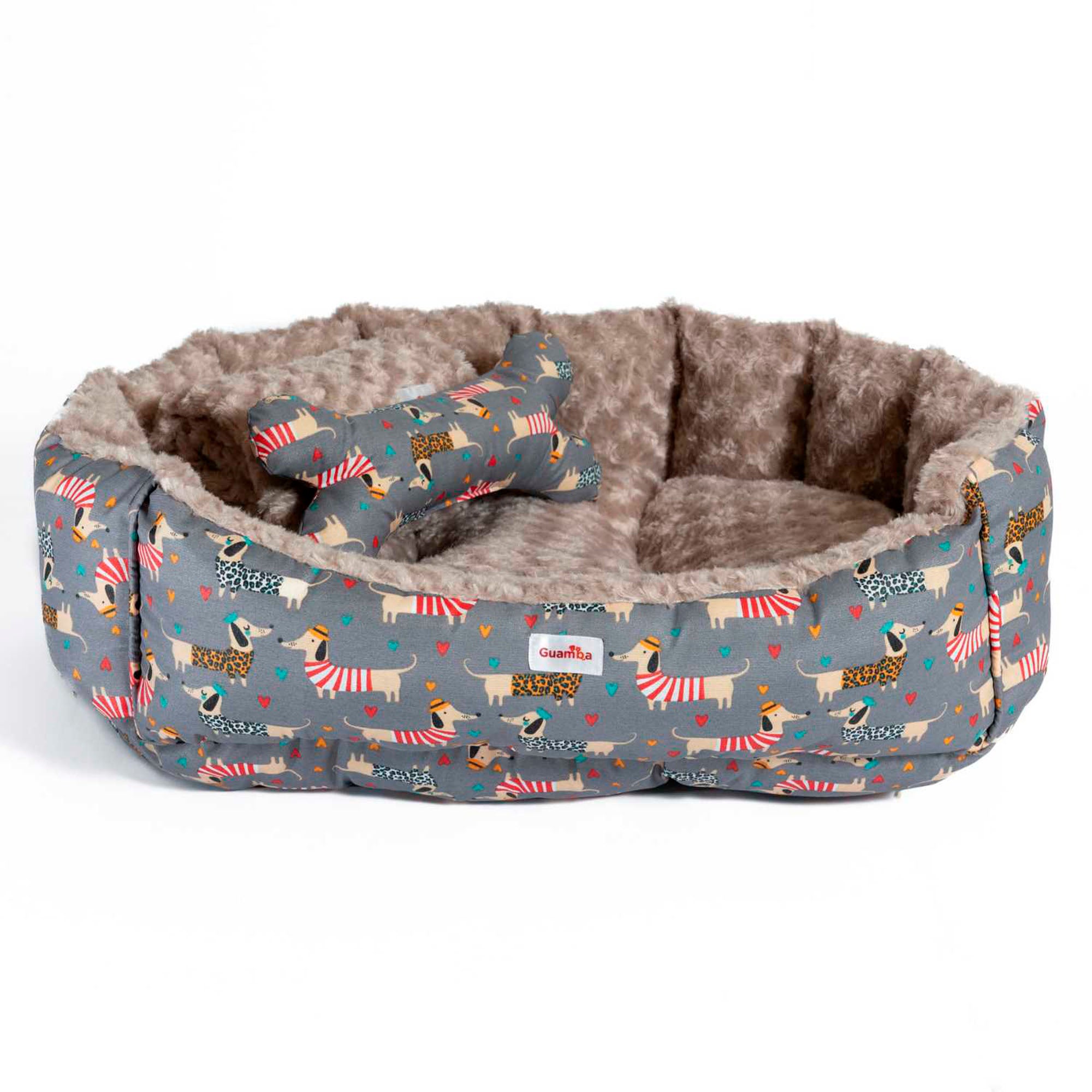 Camas estampadas en combo para mascota