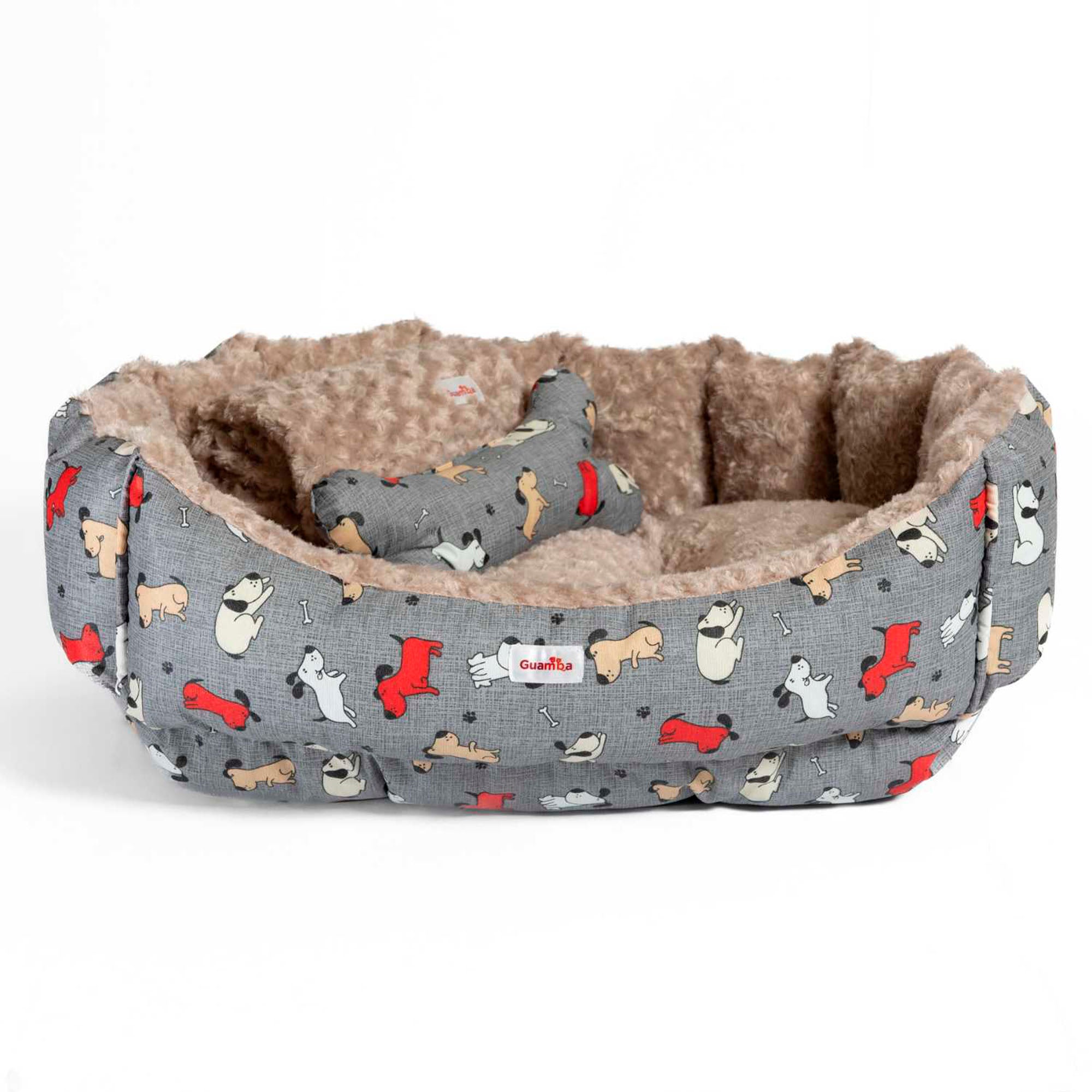 Camas estampadas en combo para mascota