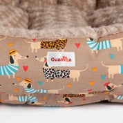 Camas estampadas en combo para mascota