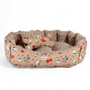 Camas estampadas en combo para mascota