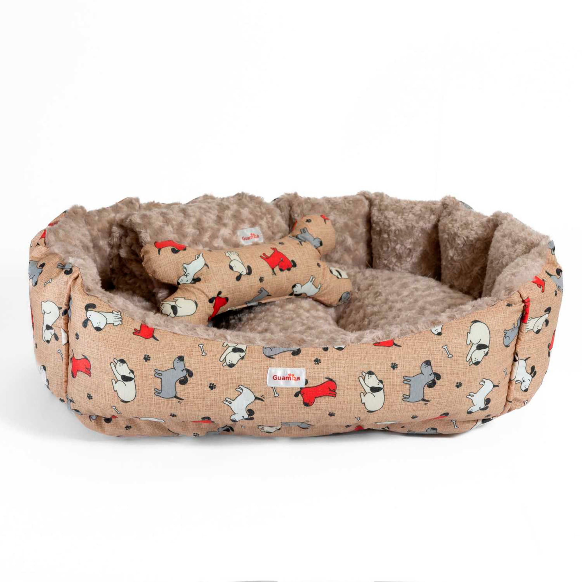 Camas estampadas en combo para mascota