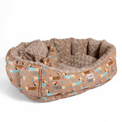 Camas estampadas en combo para mascota