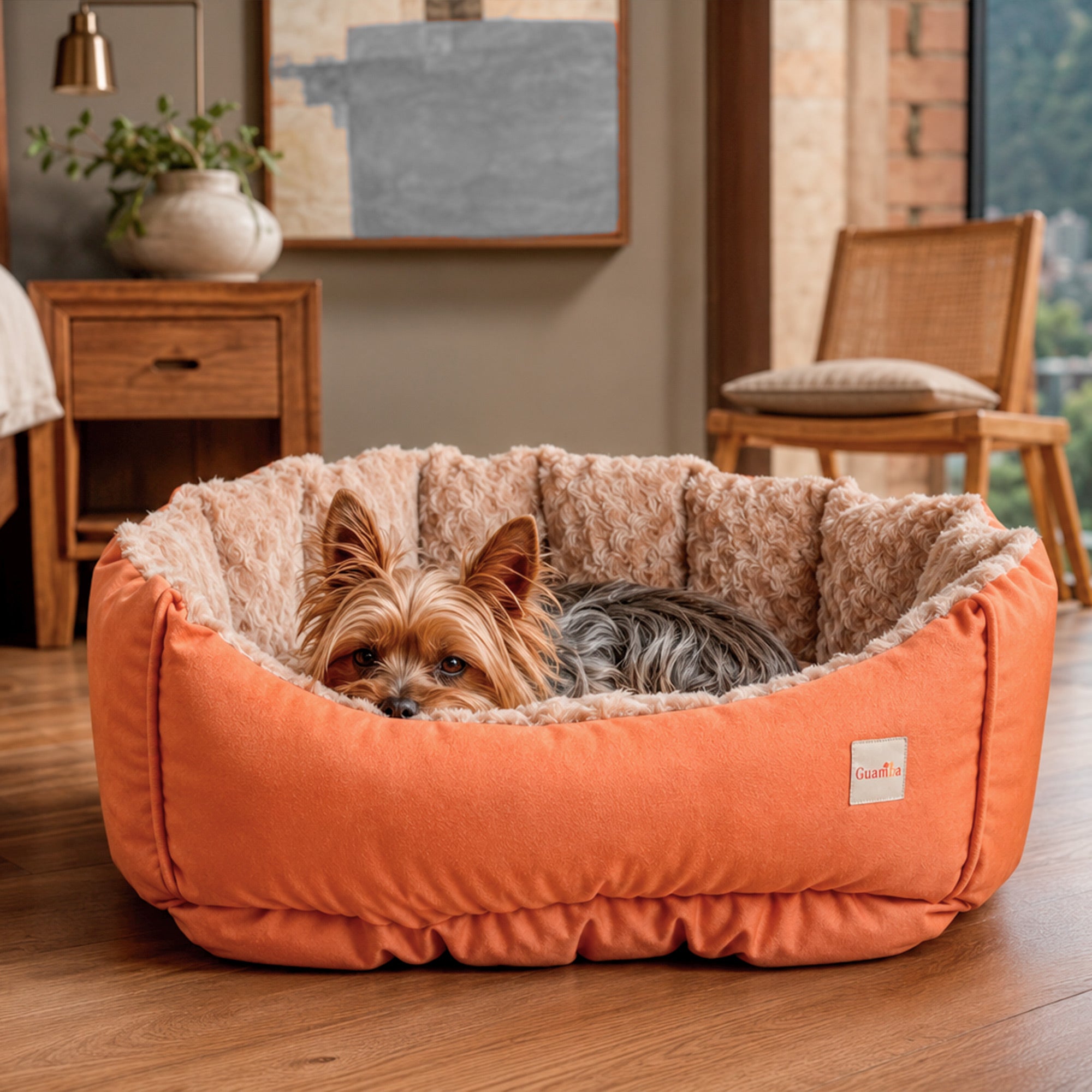 Cama París para perro pistacho & coffee