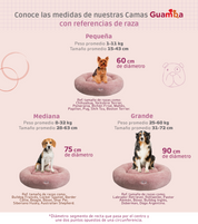 Cama para perro antiestrés tipo Donut con botón