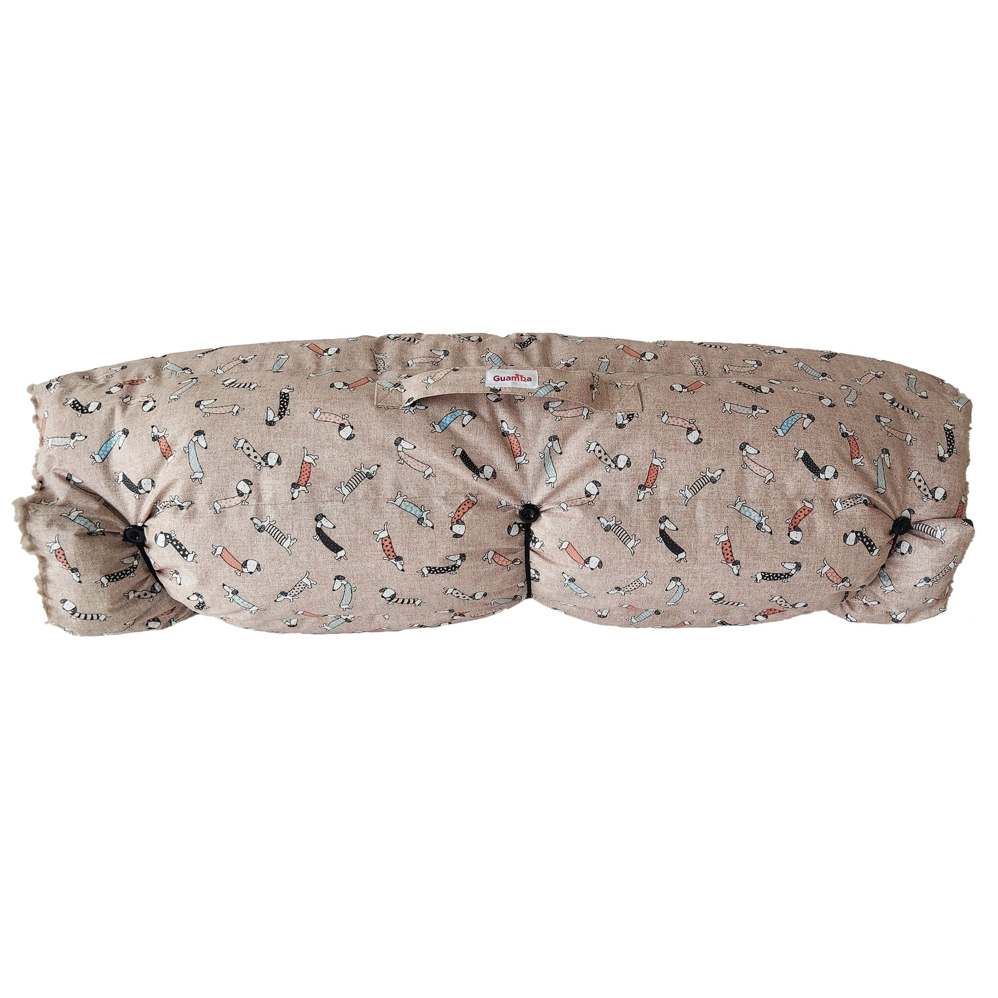 Cama para perro portable Guamba Travel Roll Teckel Beige