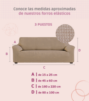 Forro Elástico Trap Sofá 3 Puestos
