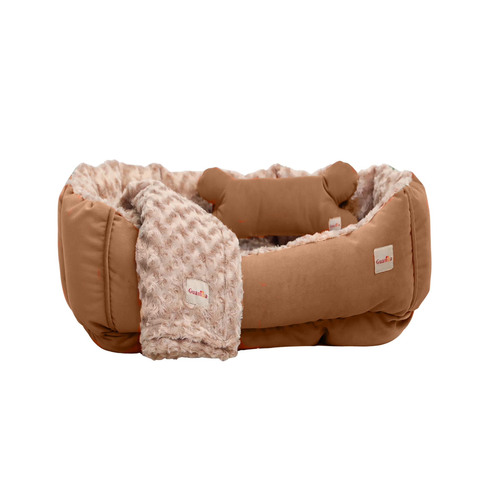 Combo Cama París para perro pistacho & coffee