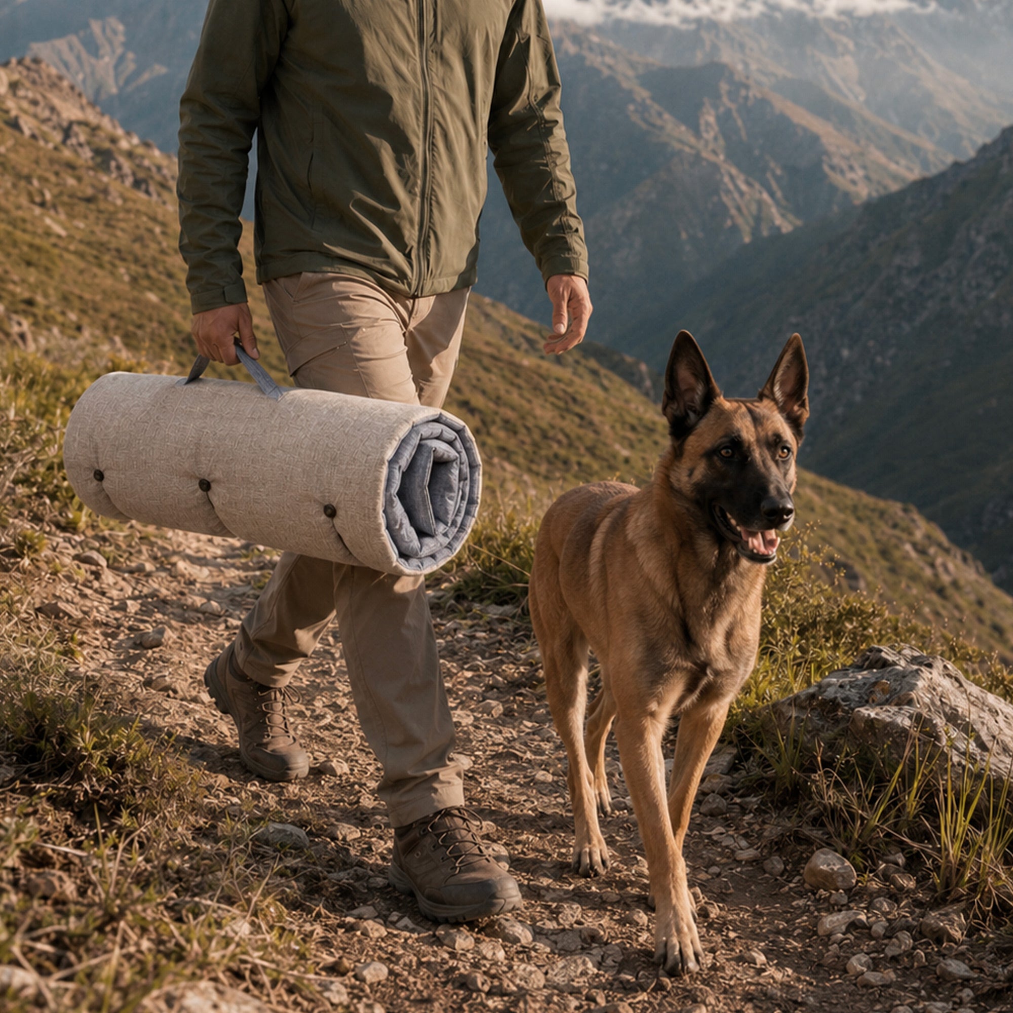 Cama portátil Travel Roll lona para perros y gatos