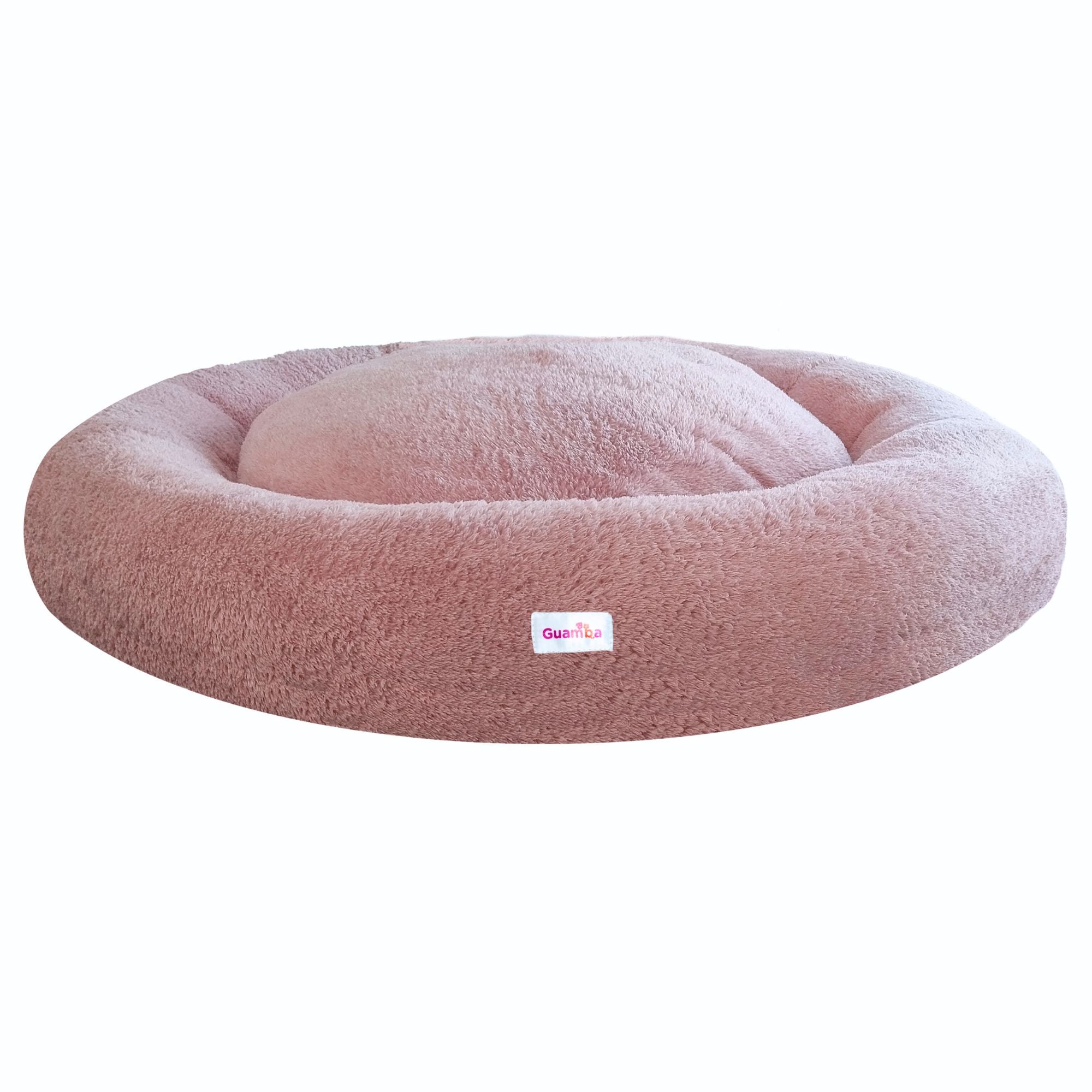Cama para perro antiestrés tipo Donut con botón