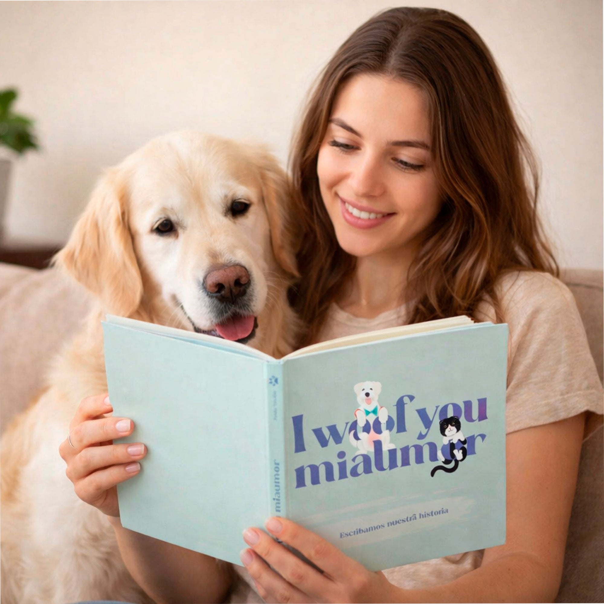Libro de mascotas  I Woof You — Diario de historias