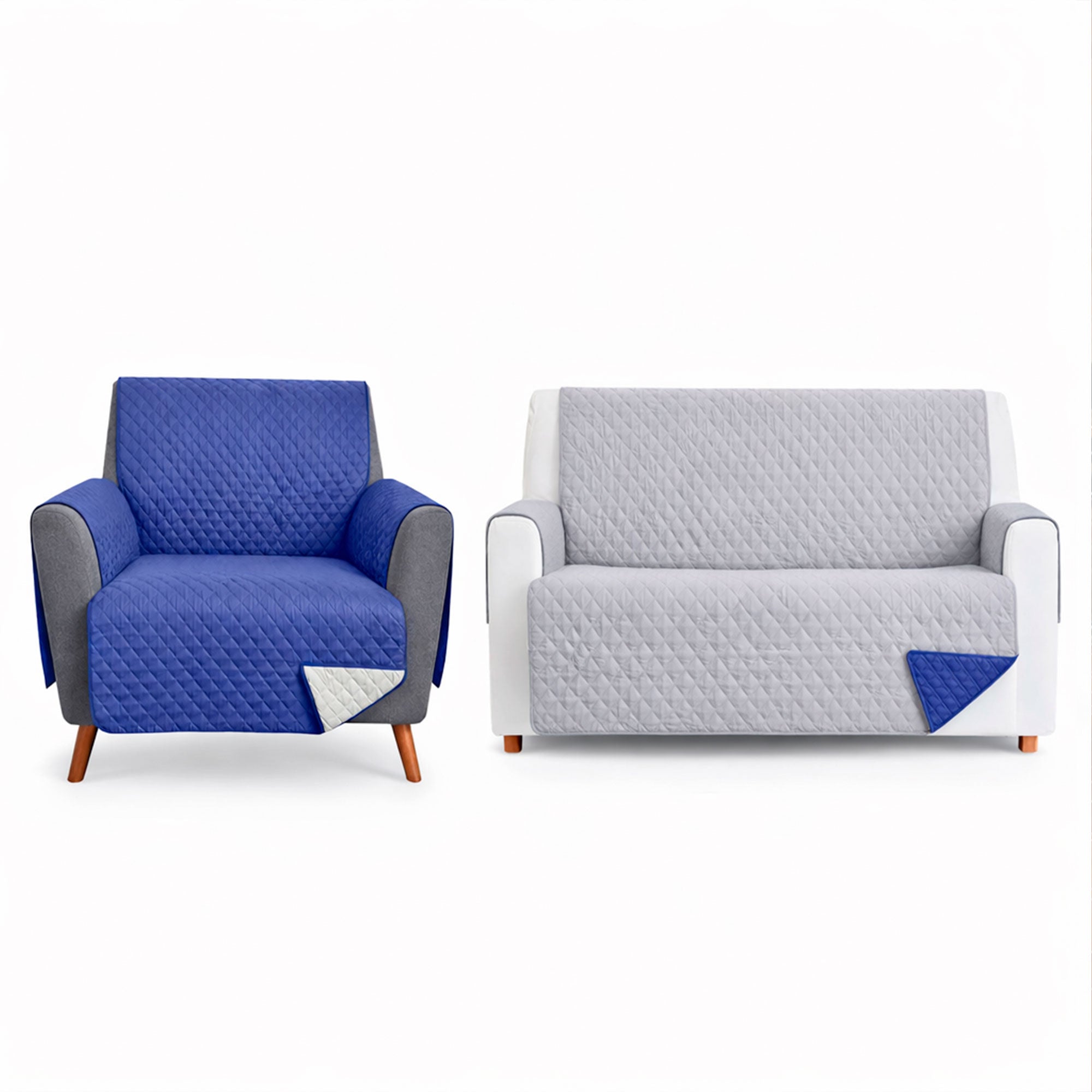 Combo Forro Protector Sofá Acolchado