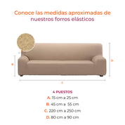 Forro Elástico Trap Sofá 4 Puestos